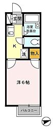 ピュアパレス1番館 1Kの間取図画像
