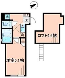 東京メトロ南北線 西ケ原駅 徒歩7分の賃貸アパート 1階ワンルームの間取り