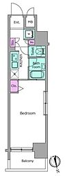 レジディア銀座東 1Kの間取図画像