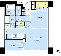 パークホームズ新丸子ステーションプレミア 1LDKの間取図画像