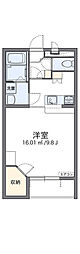 レオパレスコスモスカイ2 1Kの間取図画像