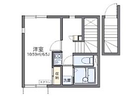 レオネクストCocoGrande十条 1Kの間取図画像