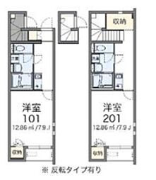 サンライズステージ 1Kの間取図画像