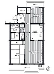 グランコート与野本町 2LDKの間取図画像