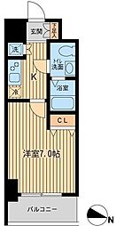 KDXレジデンス立川 1Kの間取図画像