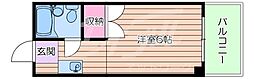 千里セピアテラス2 1Kの間取図画像