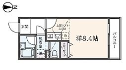 横浜野毛山フラット ワンルームの間取図画像