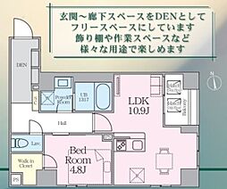 Urban二長町 1LDKの間取図画像