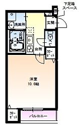 阪急神戸本線 西宮北口駅 徒歩14分の賃貸アパート 3階1Kの間取り