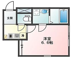東京メトロ東西線 落合駅 徒歩2分の賃貸アパート 1階1Kの間取り