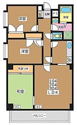 La Sua Casa. K 3階3LDKの間取り