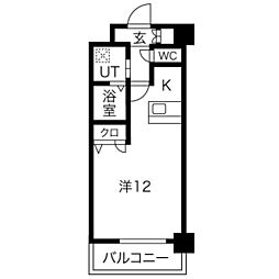 エスリード西小路御池 1Kの間取図画像
