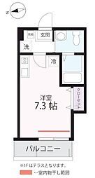 ハーミットクラブハウスパコローノ ワンルームの間取図画像