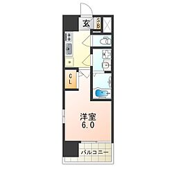 Osaka Metro中央線 弁天町駅 徒歩7分の賃貸マンション 3階1Kの間取り