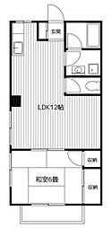 サーカス鶴見 1階1LDKの間取り