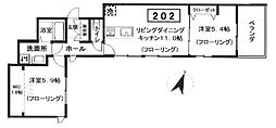 クラインヴァルト 2LDKの間取図画像