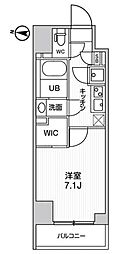 ガリシア森下5 1Kの間取図画像