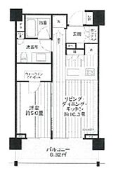 イクサージュ目黒 3階1LDKの間取り