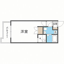 エステート・モア天神倶楽部 1Kの間取図画像
