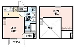スプレンダー ワンルームの間取図画像