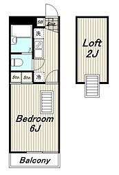レオパレス聖蹟ロイヤルハイツ(21776) 1階1Kの間取り