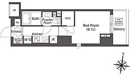 コンフォリア森下リバーサイド 10階1Kの間取り