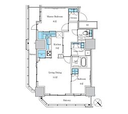 パークアクシス滝野川ラブリーズ 2LDKの間取図画像