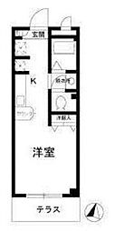 クレスト新羽 ワンルームの間取図画像