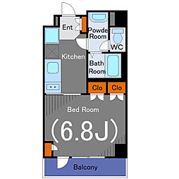COMFORIA三田トロワ 1Kの間取図画像