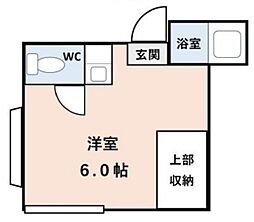 中野ピュアII 1階ワンルームの間取り
