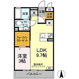 コートロイヤルアネックス 1LDKの間取図画像