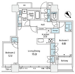 パークシティ武蔵小山ザタワー 3LDKの間取図画像