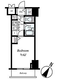 フェニックス初台弐番館 5階1Kの間取り