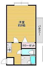 千代県庁口マンション 1Kの間取図画像