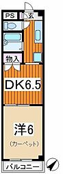エイトハイツ 1DKの間取図画像