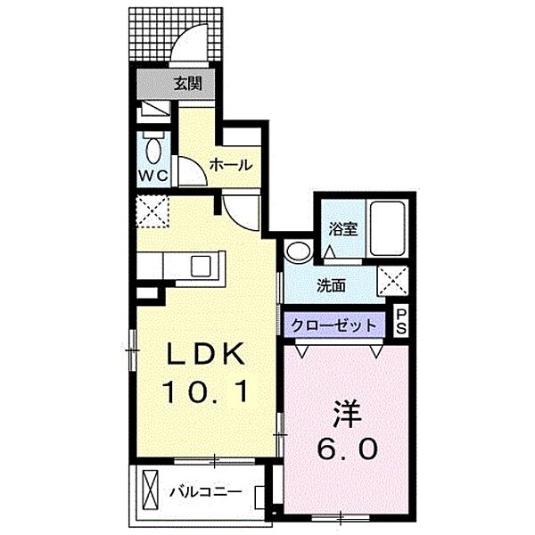 コート・ダジュールＡ ｜和歌山県和歌山市梅原(賃貸アパート1LDK・1階・41.24㎡)の写真 その2