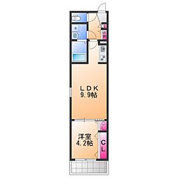 (仮称)ジーメゾン岸和田上町 1LDKの間取図画像