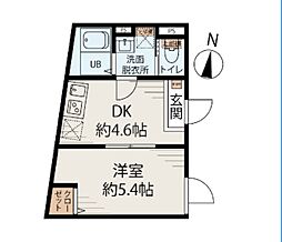PRADO赤羽 1DKの間取図画像