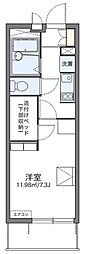 レオパレス友 1階1Kの間取り