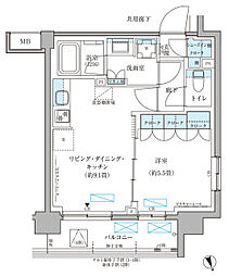 パークアクシス文京本郷 1LDKの間取図画像