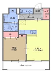 メゾンレヴナ木田町 1LDKの間取図画像