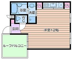 Osaka Metro長堀鶴見緑地線 横堤駅 徒歩12分の賃貸マンション 1階ワンルームの間取り