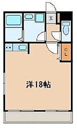 ルラック・サンアイ 4階ワンルームの間取り