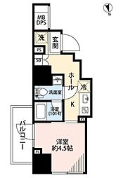 プレール・ドゥーク戸越銀座通り 1Kの間取図画像