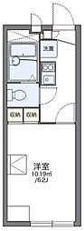 レオパレスNAKATAA 1Kの間取図画像