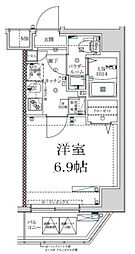 SQUARECITYカワグチナミキ 1Kの間取図画像