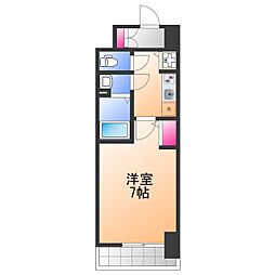 Alivis堺浜寺 1Kの間取図画像