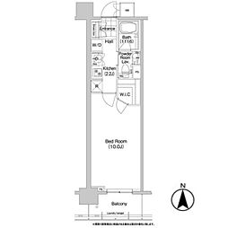 コンフォリア秋葉原イースト 9階1Kの間取り