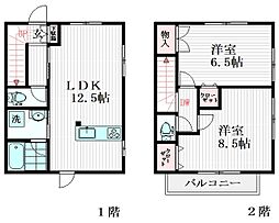 上十条2丁目戸建 1階2LDKの間取り