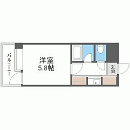 ポルグラシア大手門 1Kの間取図画像